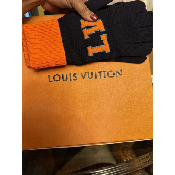 Louis Vuitton Gon Louis Marine Large Navy & Orange Gloves Box, COA - Picture 10 of 14